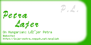 petra lajer business card